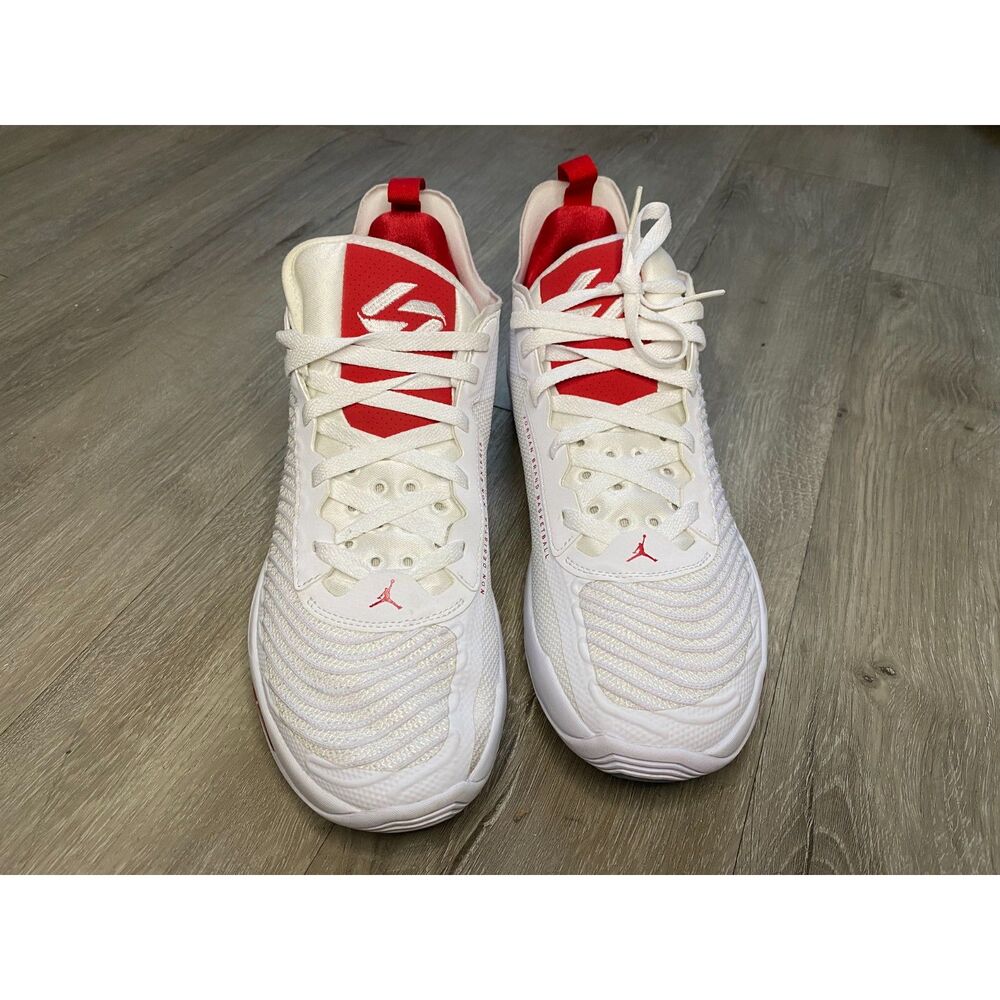 Air Jordan Luka 1 White Fire Red DQ7689-116 Men's Size 11.5 Basketball Shoes - Picture 2 of 7